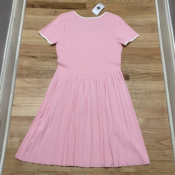 ZESICA Women Ribbed Color Block Pleated Mini Dress A Line Knit XL - Picture 4 of 4